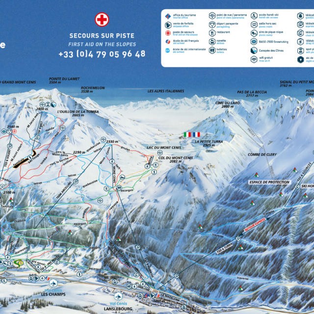 Ski map Val Cenis Your playground