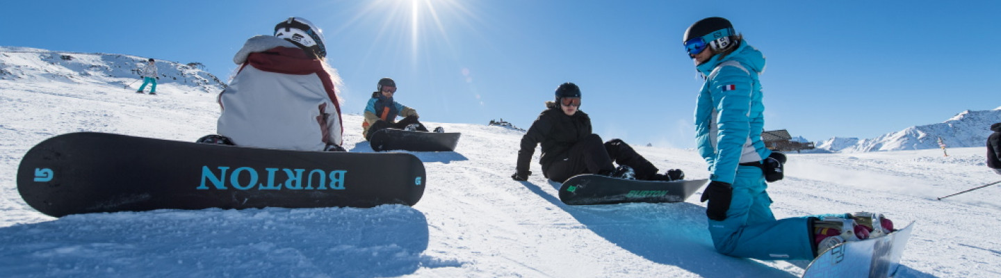 Snowboard group lessons