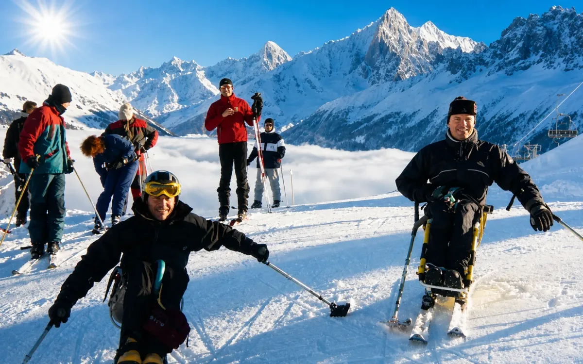 Sortie handiski solo à Val Cenis